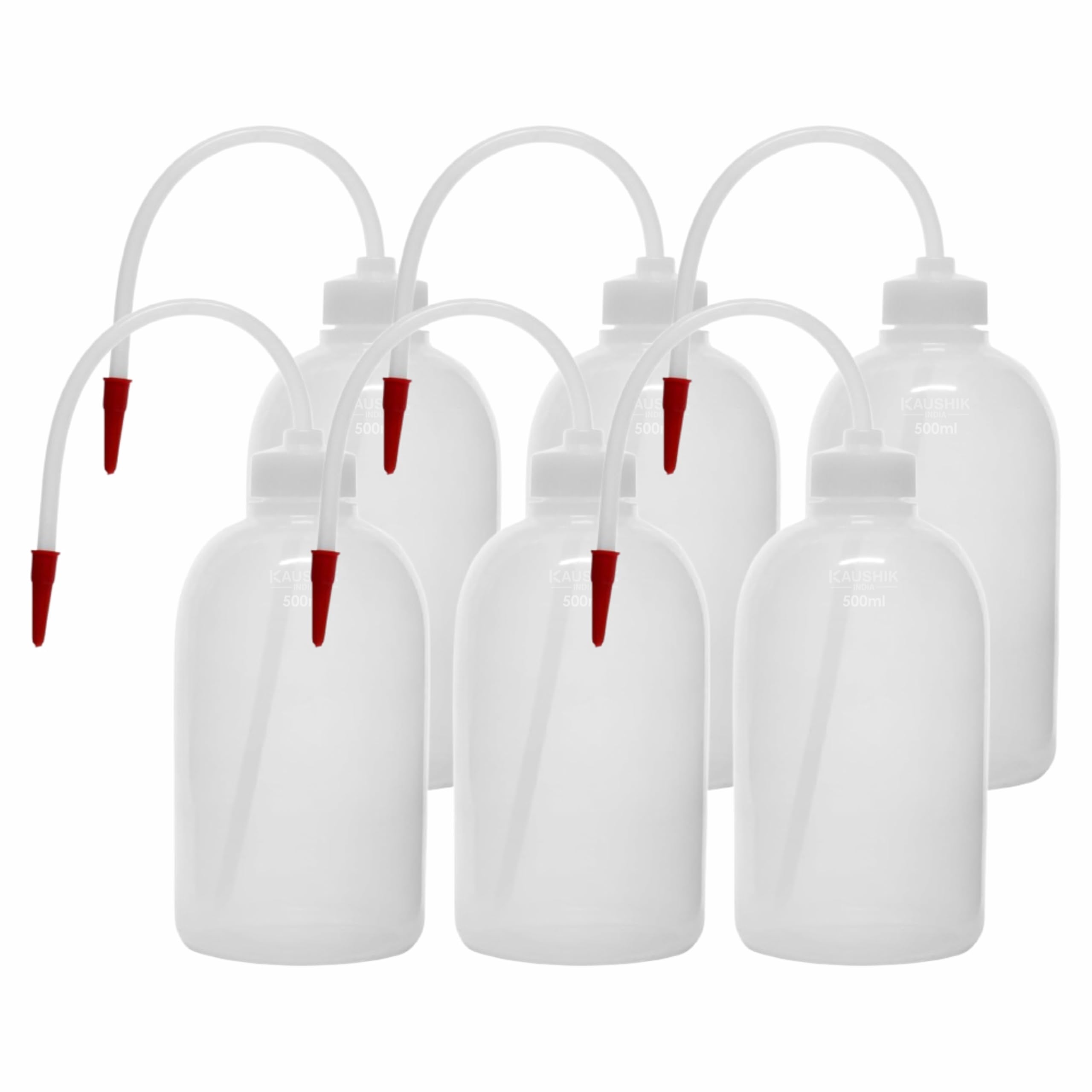 Wash Bottle |500ml| Unbrekable Reusable With Polyproplylene Flexible Delivery Tube| WITH Delivery Tube Cap| Ideal for Scientific Laboratories & Multi Squeeze Jobs| Pack of 6-image-26