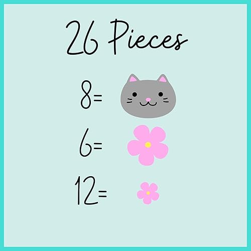 Miniatura 4 de Gatitos y flores de glaseado  26 piezas  Decoraciones de azúcar  Gatos glaseados  Mini gatos de azúcar  Gatitos de azúcar comestibles  Flores de