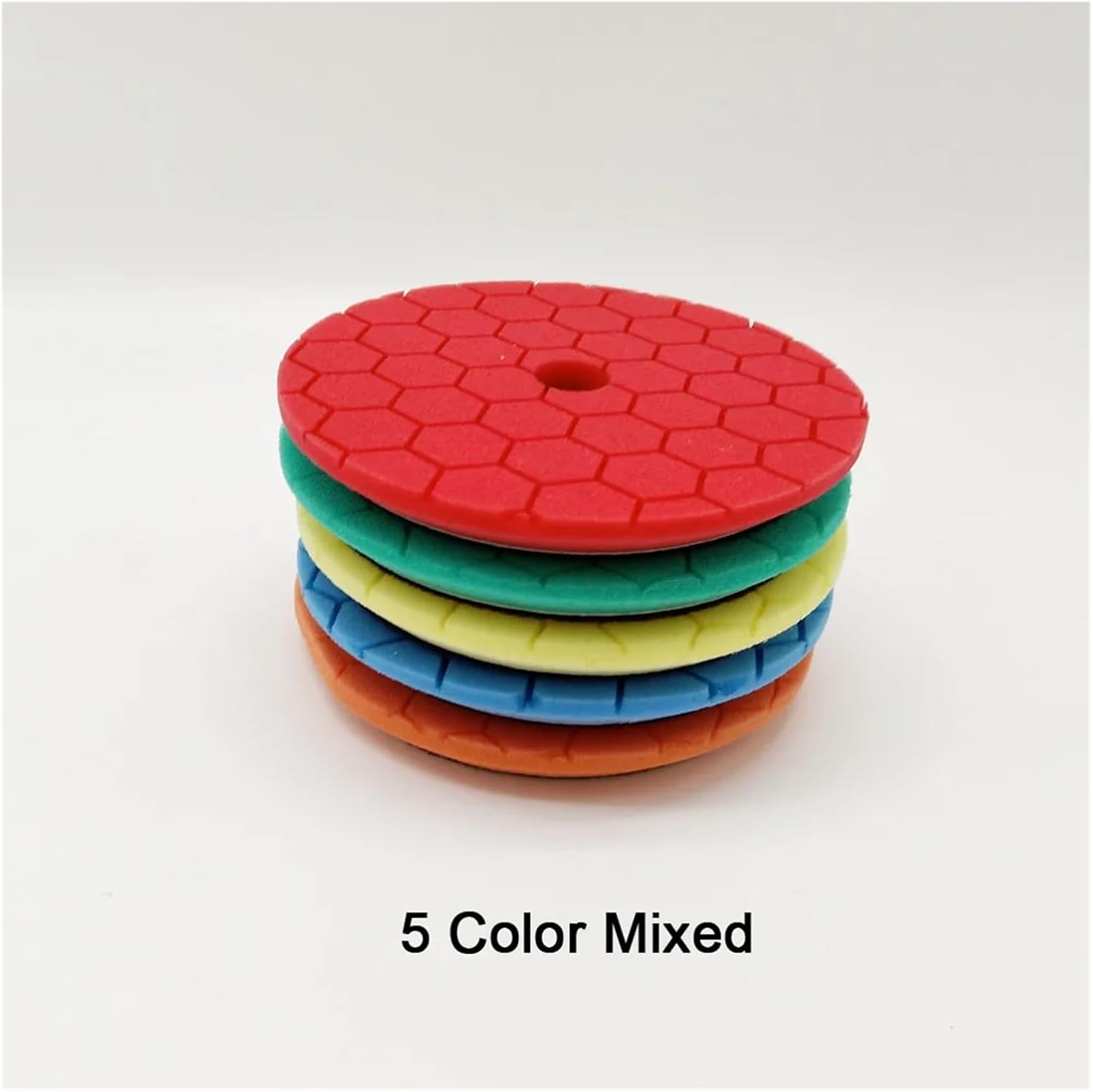 Car Polishing Pad Set Professional Car Polishing Product for Auto 5 Inch Car Sponge Buffing Waxing Pad for Car Polishier(Orange x 5PCS)