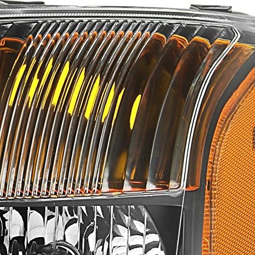 AKKON - For 2004-2015 Nissan Titan Black Headlights + Red Smoked Tail Brake Light Lamp Combo Pair Left+Right