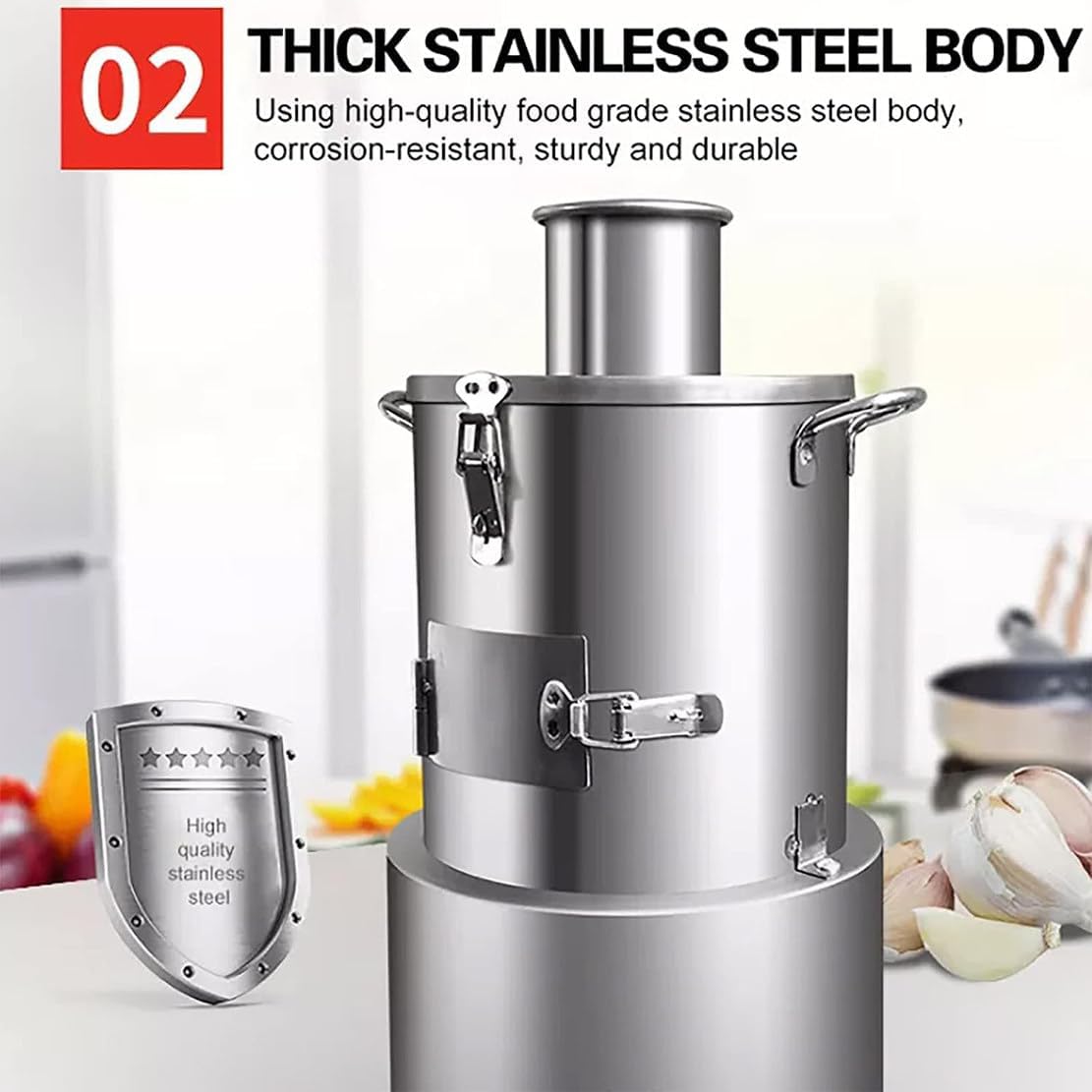 200W Commercial Electric Garlic Peeler, 30Kg/H Garlic Peeling Machine Electric Garlic Separator, Kitchen Innovations Garlic Peel