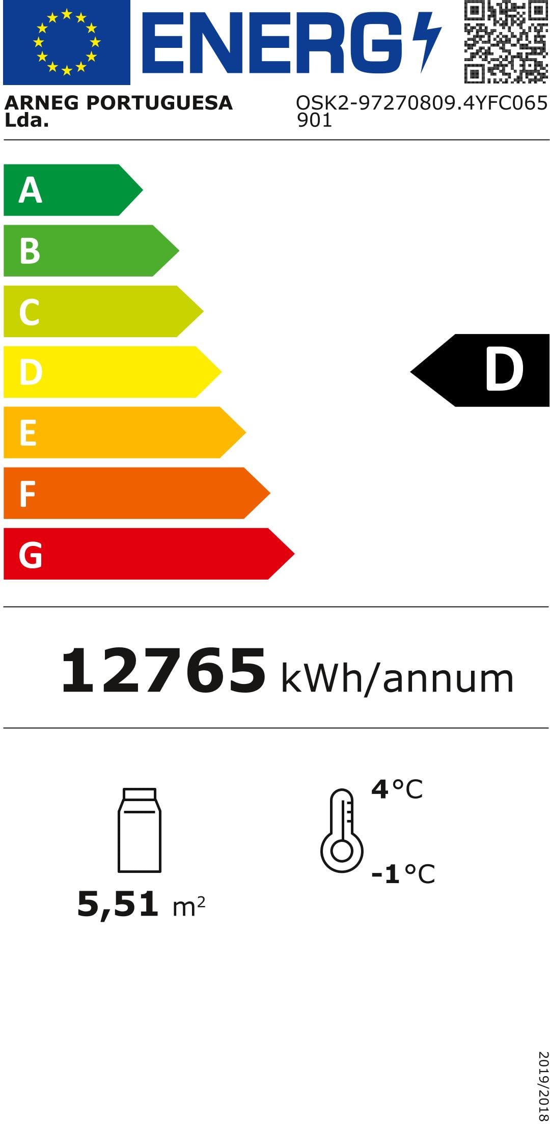 Caso WineComfort 66 Black Vinoteca para 66 botellas, 2 zonas ajustables a 5-20 °C, táctil, con iluminación LED independiente, cristal con filtro UV, color negro