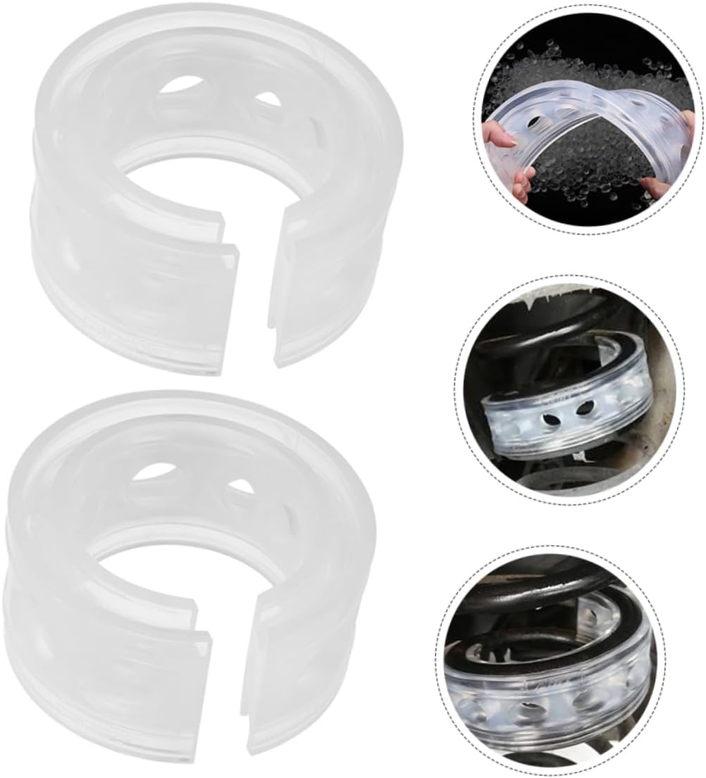 Ciieeo 4pcs Spring Shock Absorber Glue Buffers Car Bumper Cushion Car Shock Bushings Absorbers Shock Absorber Auto Bumper Cushion Transparent Rubber