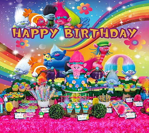 Trolls Backdrop Poster | Cartoon Trolls Poppy Animation Movies | for Girl |