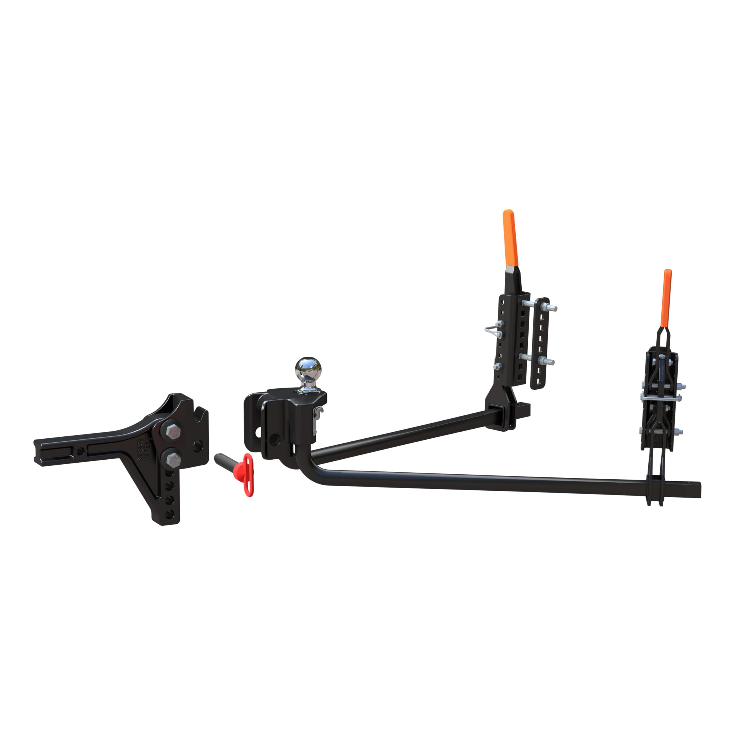 CURT 17510 TruTrack 2P Trailer-Mounted Weight Distribution Hitch with Sway Control, 8-10K