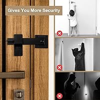 Vista 2 de Paquete de 2 cerraduras de puerta abatibles ajustables de 6 pulgadas, cerradura de puerta de granero ajustable de seguridad