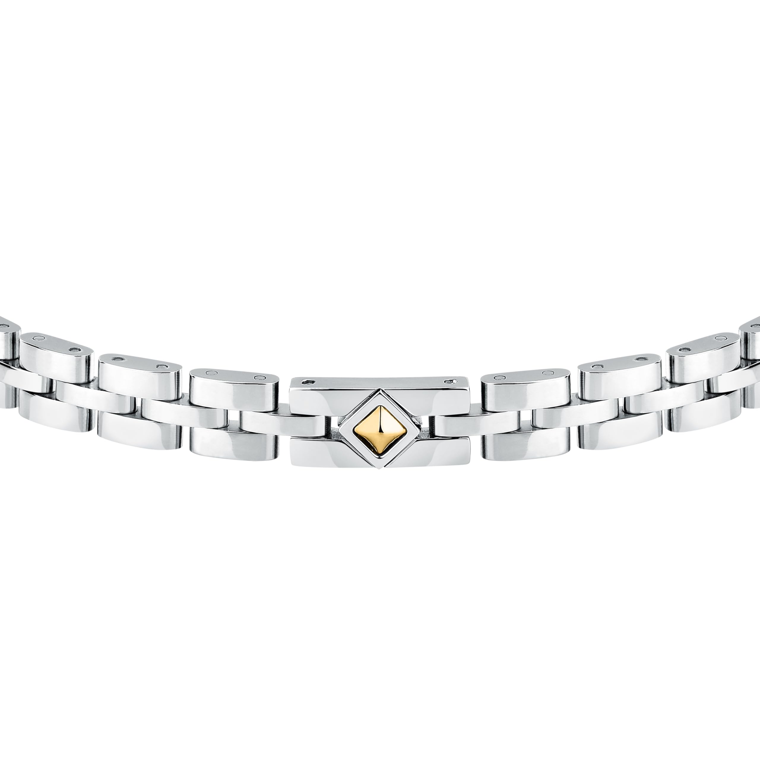 Morellato Bracciale Uomo in Acciaio, Collezione GOLD, Dettaglio Dorato, Idee Regalo Uomo - SABY04