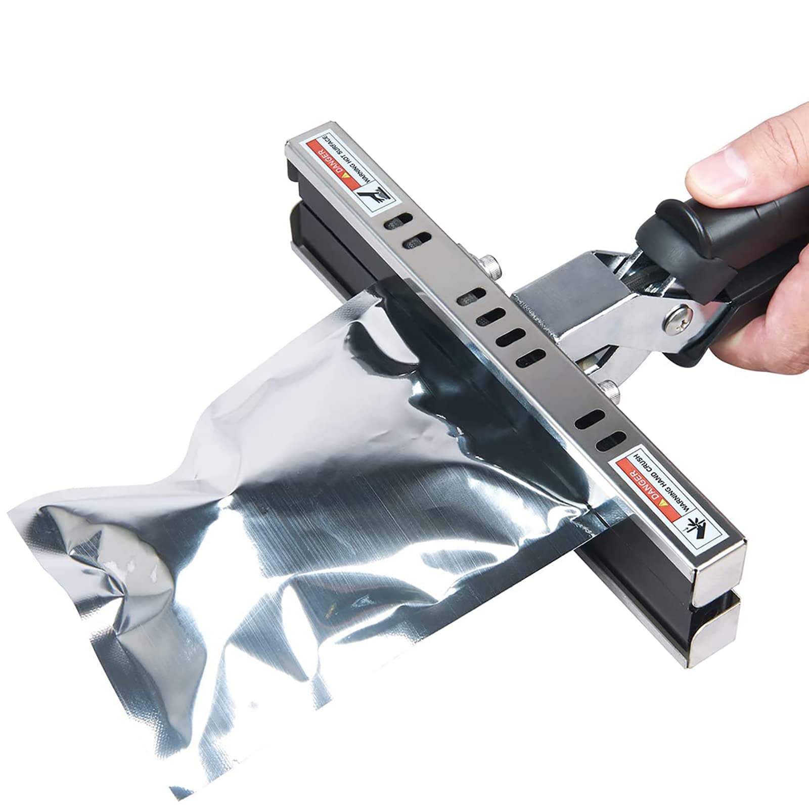 Sigillante a caldo portatile, sigillante portatile per sacchetti in Mylar e alluminio, controllo della temperatura regolabile, tenuta efficiente per la conservazione degli alimenti, facile da usare