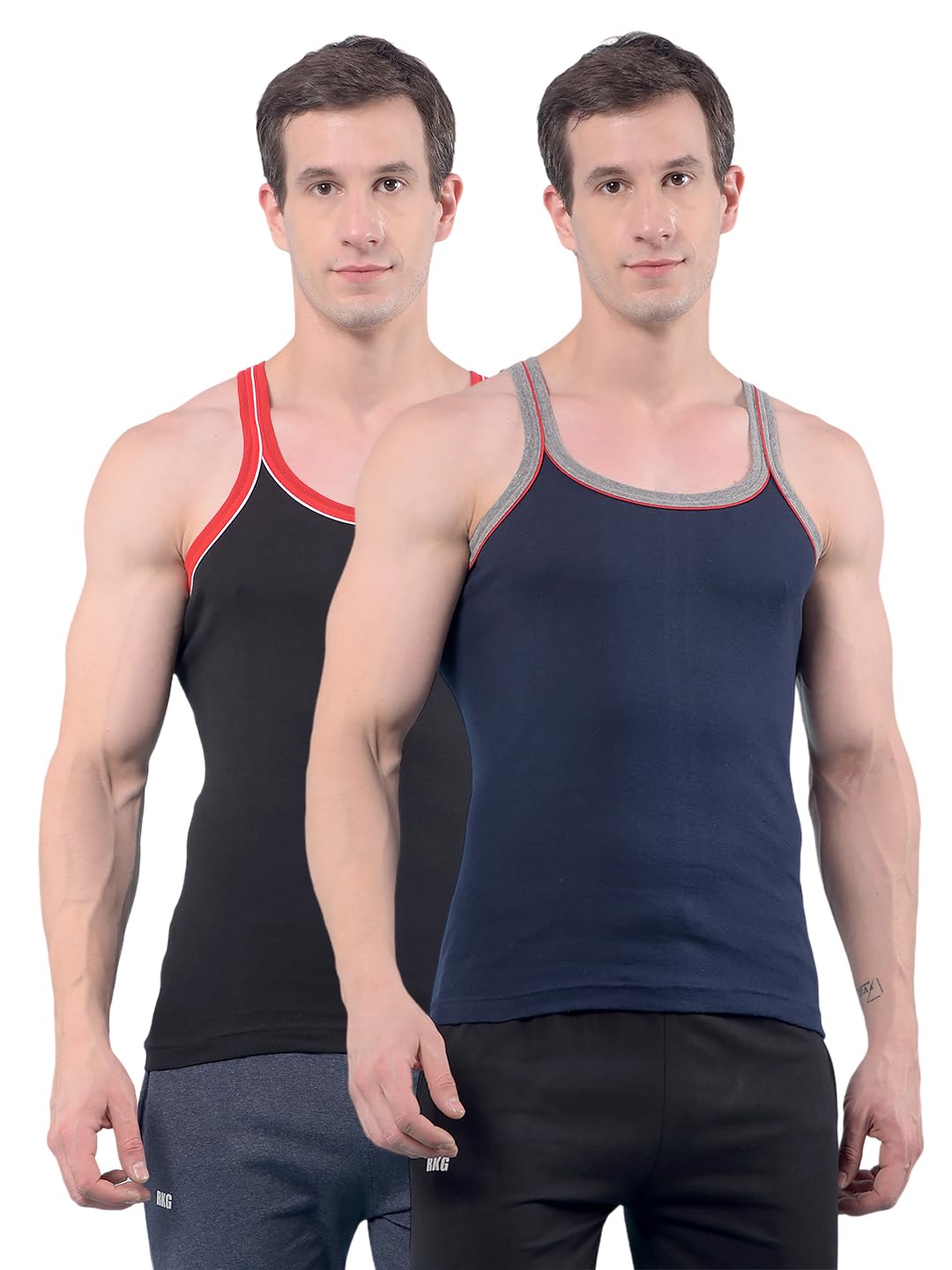 RKG Men's Assorted Pack of 2 Gym Vest (MRGV-211-Assorted-2)-picture-13