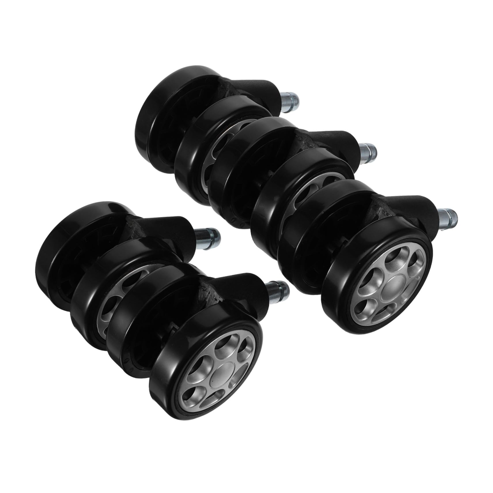 GYRAZXS 5pcs Locking Office Chair Wheels Swivel Casters for Smooth Rolling Replacement Castor Wheels for Computer Desk & Furniture Ideal for Home & Office Use