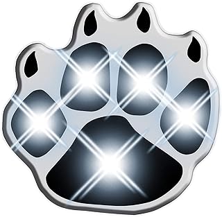 blinkee White Pawprint Flashing Body Light Lapel Pins