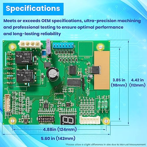1006801R Control Board 1006800/1 For Nordyne Intertherm Revolv Miller E7 & B6 Series Electric Furnace Air Handler Printed Circuit Board w/Electric Heat, Fixed-Speed High-Efficiency, Single Stage by E-cowlboy - Image 5