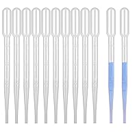 Vista 10 de moveland 100 pipetas con cuentagotas de 3 ml para transferencia de aceite esencial, goteros desechables de plástico para experimentos científicos