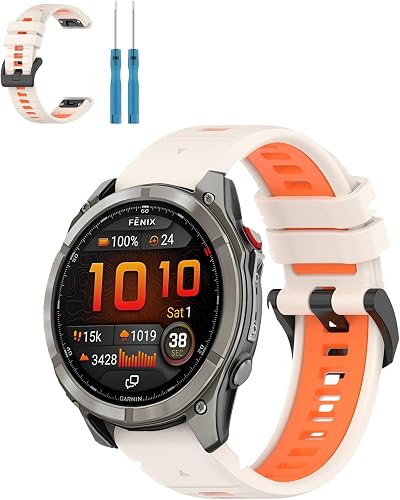 for Garmin Fēnix 8 Pro AMOLED 51MM Silicone Sport Band,Durable Outdoor Armor Str
