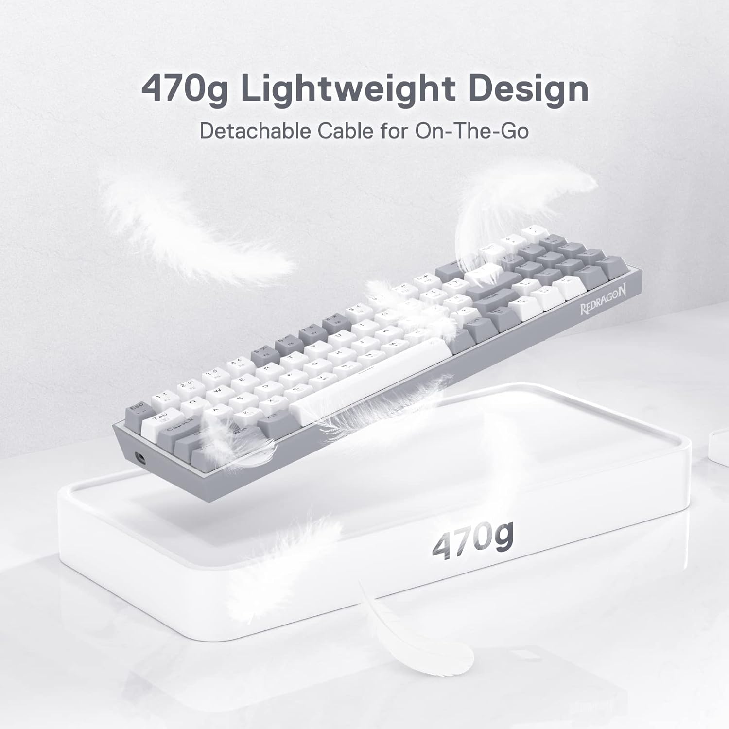 Redragon K628 Pollux 75% Wired RGB Gaming Keyboard, 78 Keys Compact Mechanical Keyboard w/100% Hot-Swap Socket, Free-Mod Plate Mounted PCB & Dedicated Arrow Keys, Quiet Red Switch