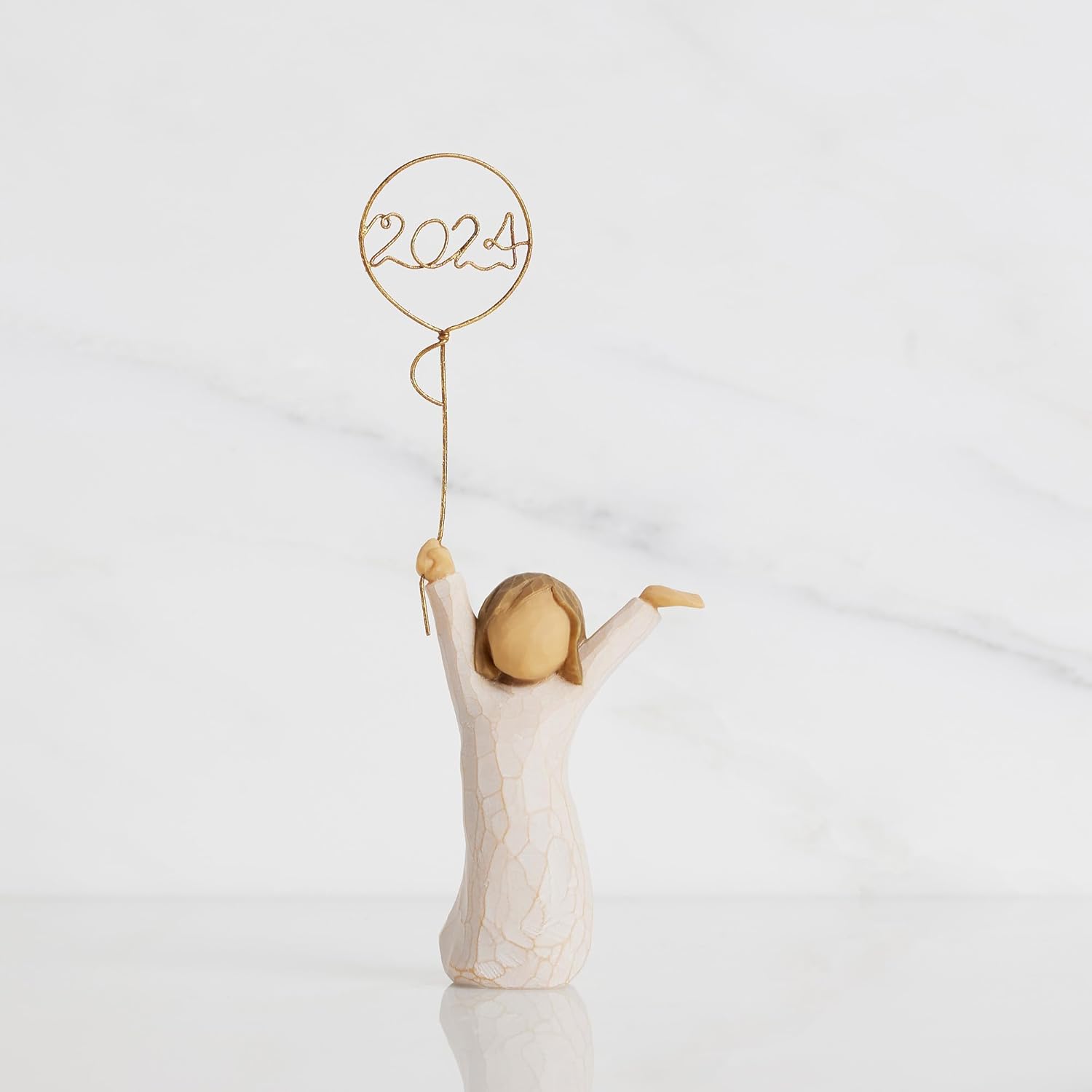 Willow Tree Here's to You 2024, Celebrate The Year Dated Figure Celebrates Memorable Events and Achievements, Sculpted Hand-Painted Figure