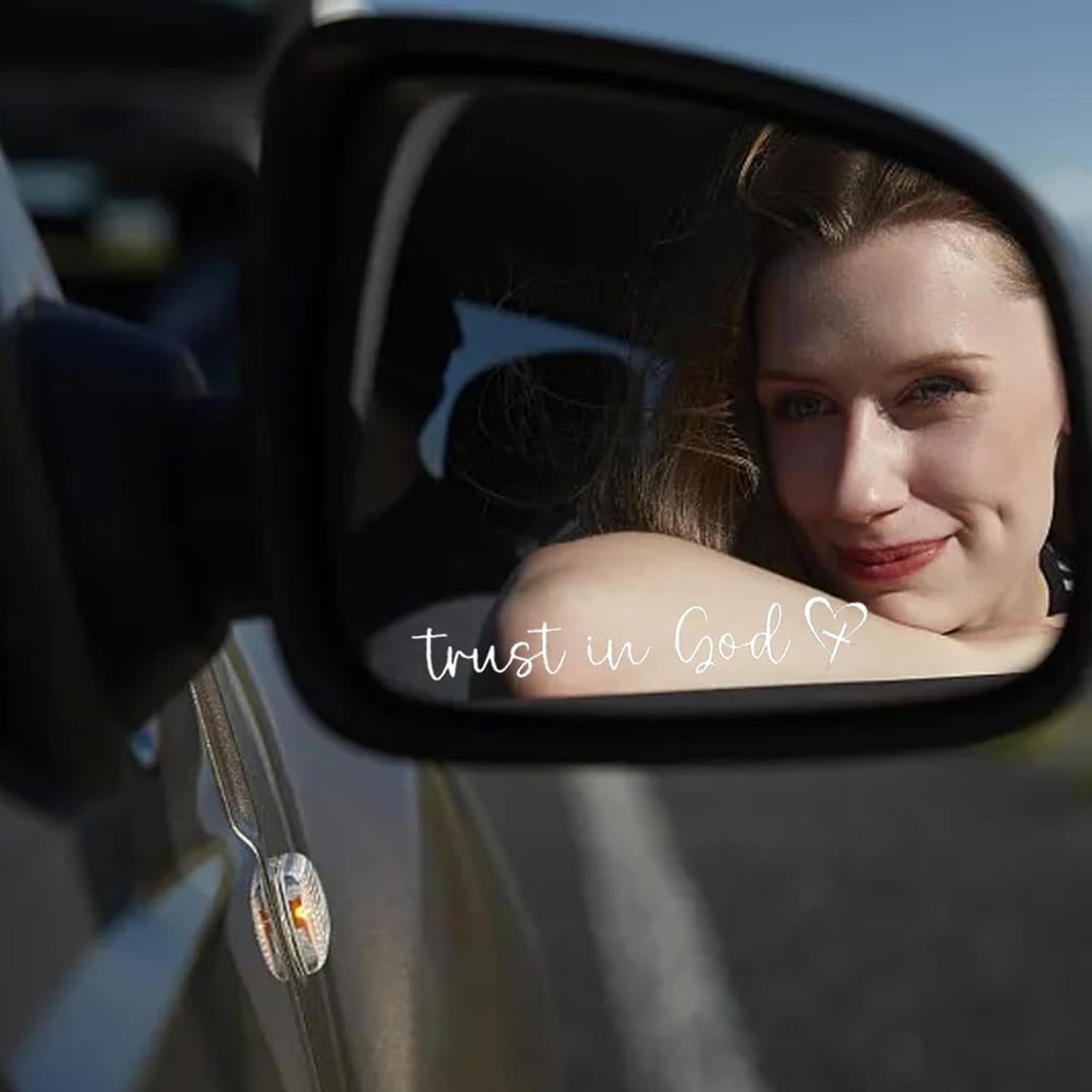 4PCS Car Stickers,Car Accessories Trust in God Rearview Mirror Sticker,Auto Stickers and Decals,Auto Decals for Women,Trust in God Mirror Decoration,Fits for Women Drivers, Motorcycles (WHITE 2) - Image 4