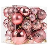 Christmas Ornaments for Xmas Trees,Rose Gold Shatterproof Christmas Ball Ornaments