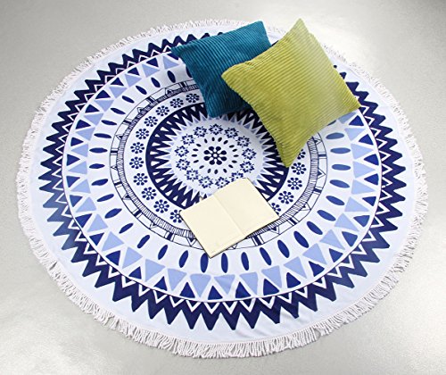 Winthome Mandala Asciugamano Rotondo di Spiaggia