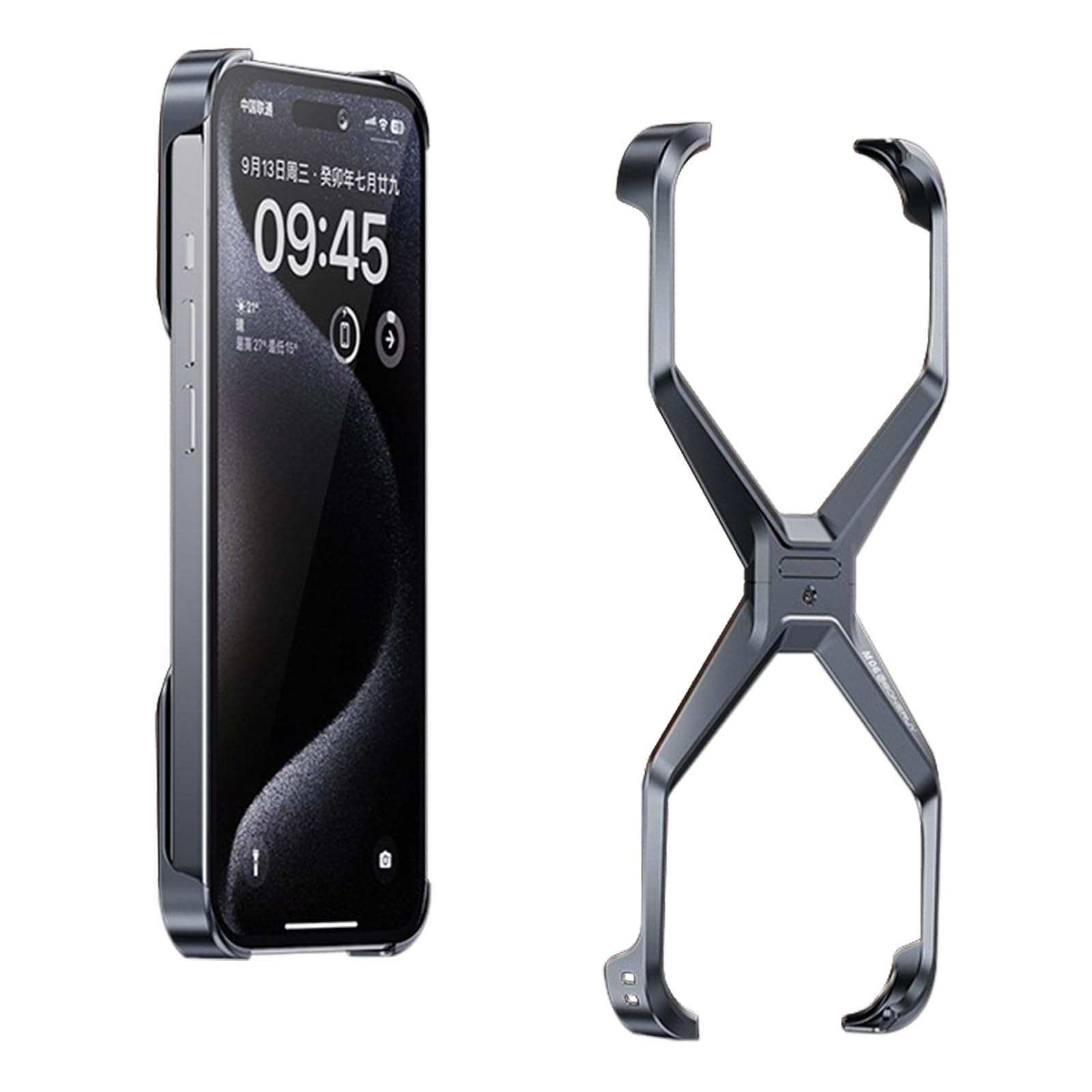 Fire Turtle for X Titanium iPhone Metal Case, Anti-Fall Heat Dissipation, Anti-Scratch Slim Case (X Case iPhone 13 and 14 pro Grey)