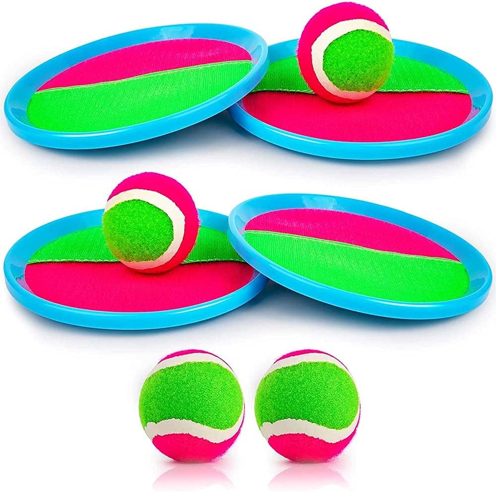 KASTWAVE Throwing and Catching Outdoor Games for Children, Backyard Games Beach Games For Children, Outside Toys for Kids 3 4 5 6 7 8 9 10 Year Old Boys Girls (8 Pcs)