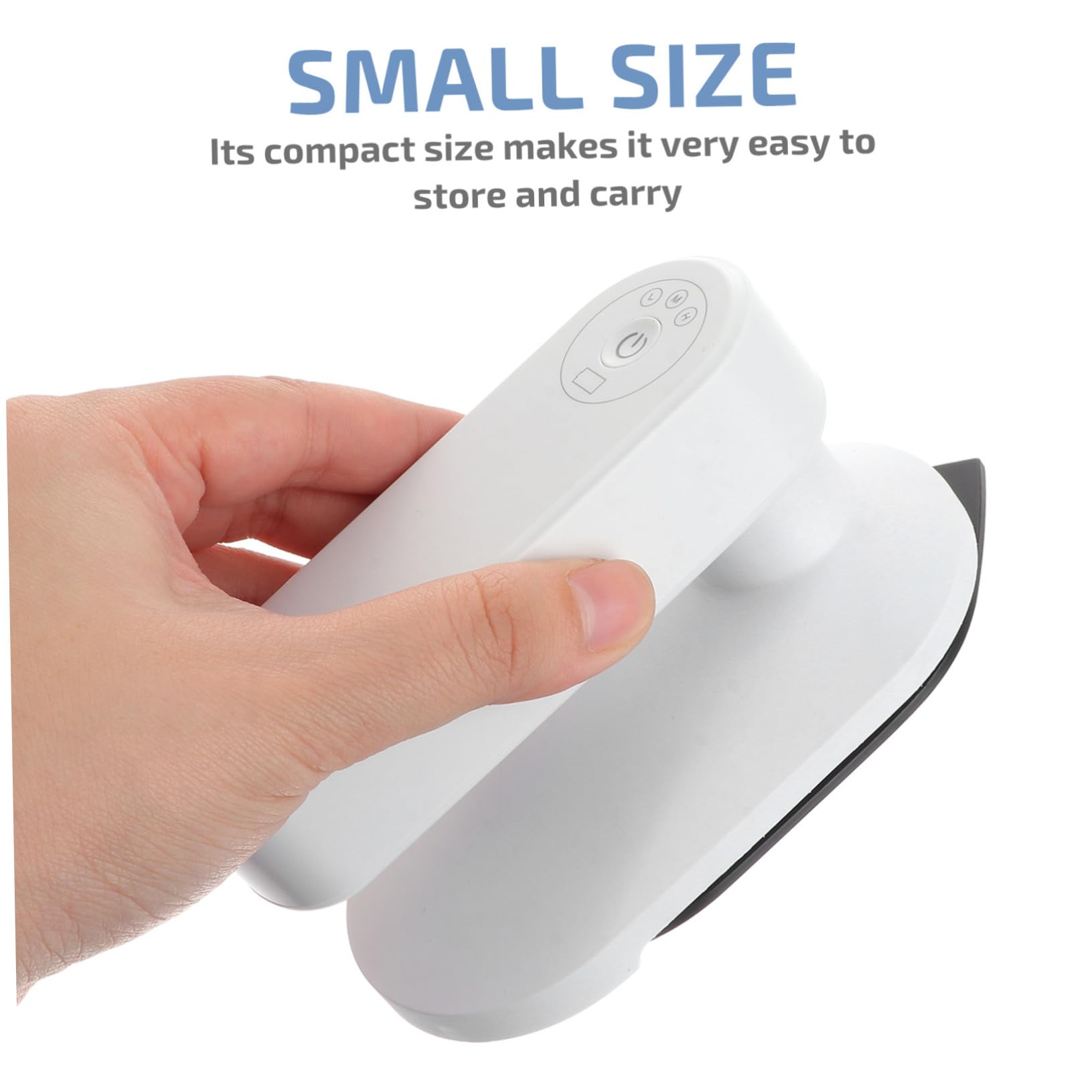 Plancha Eléctrica de Mano Mini Portátil para Ropa de Viaje | Blanco, Aluminio Fundido, Diseño Manual, 3 Niveles Ajustables, Acabado Fino