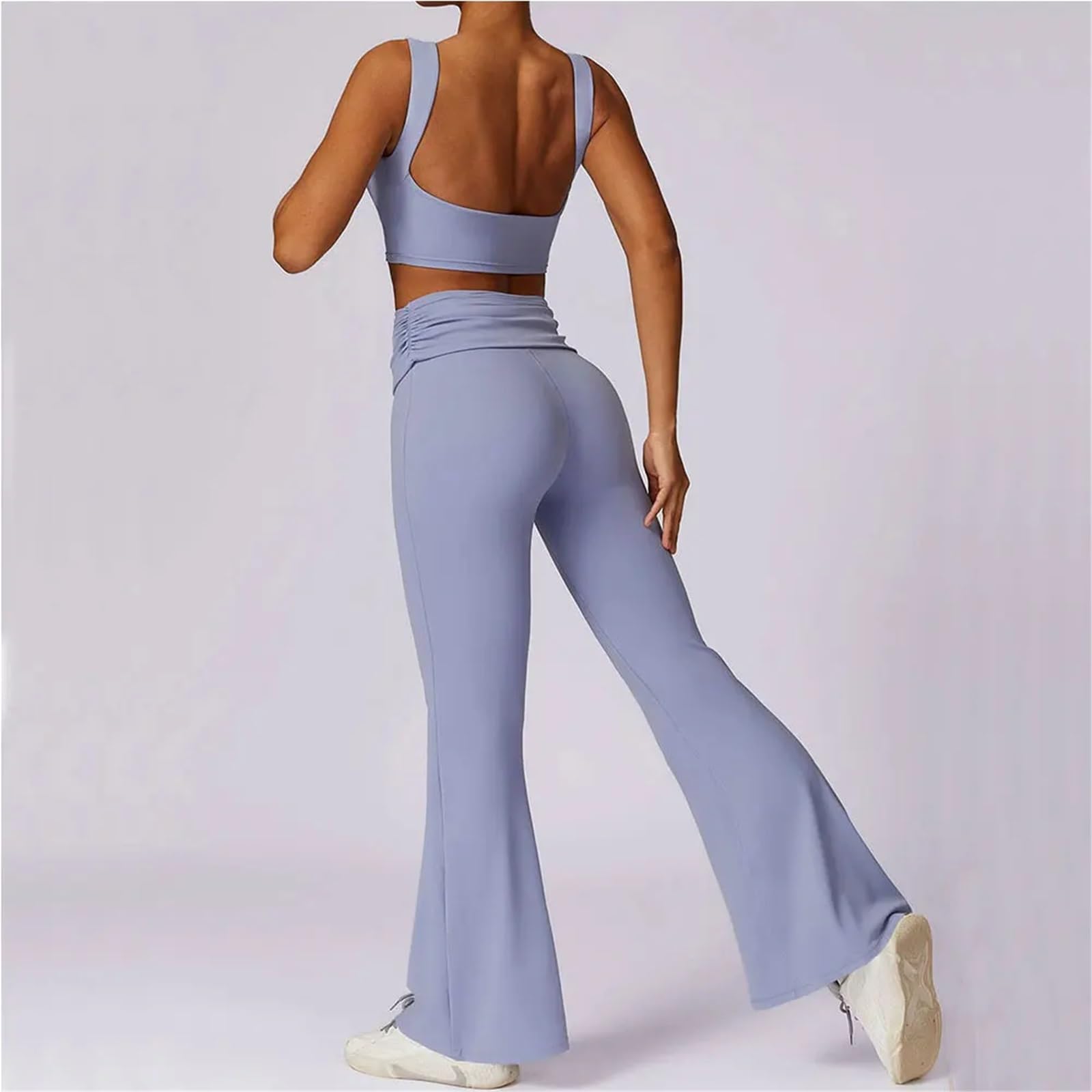 Set da yoga da donna Set da yoga for donna 2 pezzi vestiti allenamento for palestra for reggiseno push up femminile leggings svasati a vita alta fitness sexy