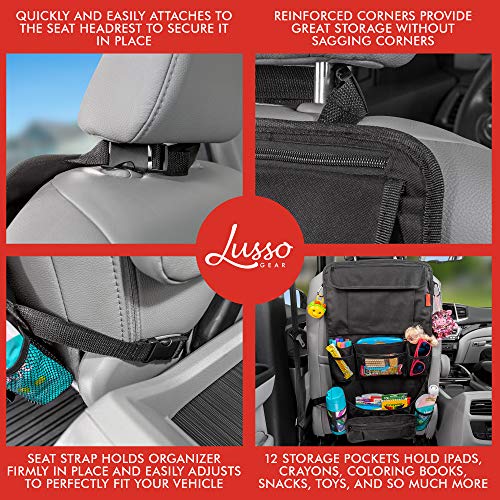 image for Lusso Gear Heavy Duty Back Seat Car Organizer Extra Large for Powerful
