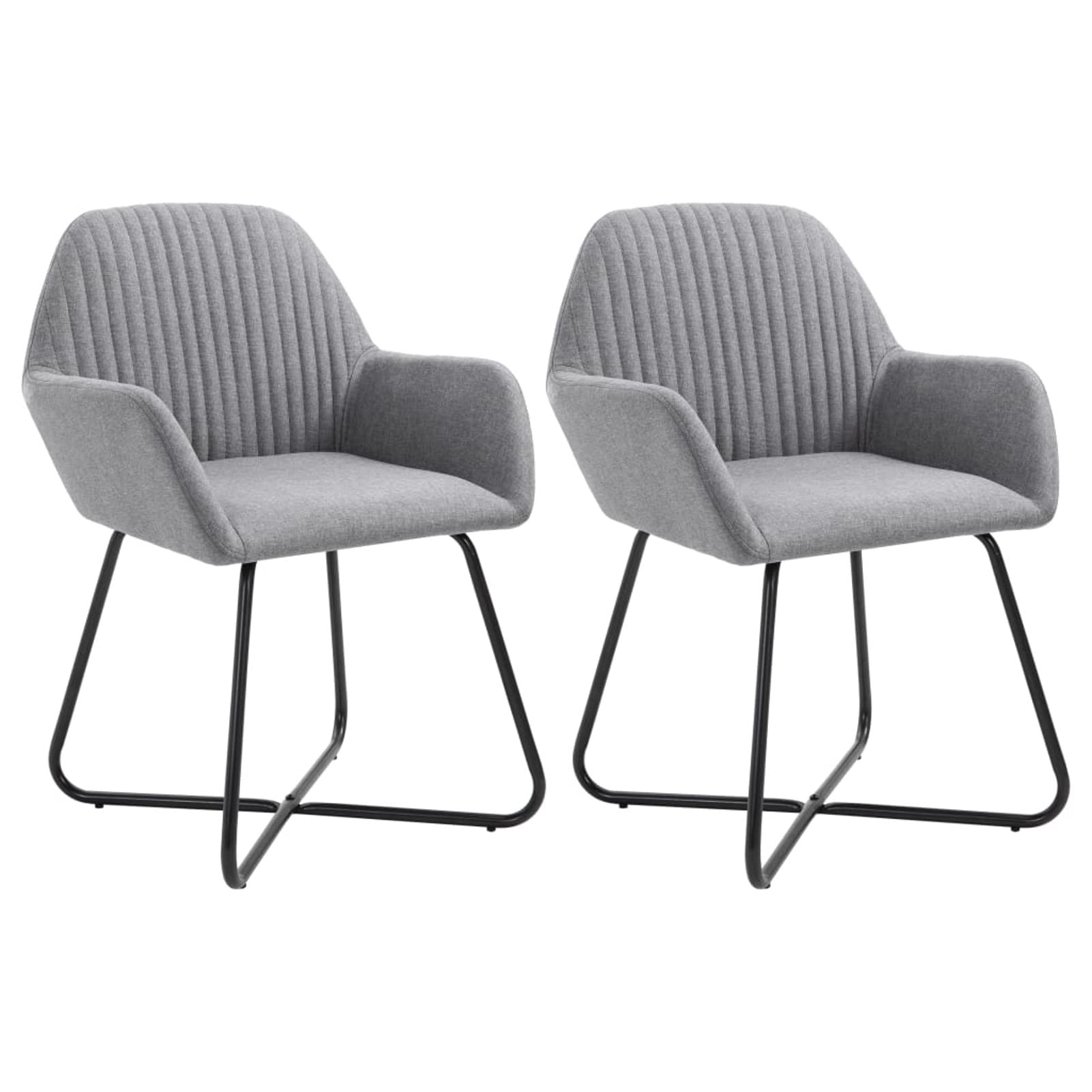 ZEYUAN Sedie da Pranzo 2 pz in Tessuto Grigio Chiaro,Sedie da Pranzo,Sedie da Sala da Pranzo,Sedie da Pranzo Moderne-249807
