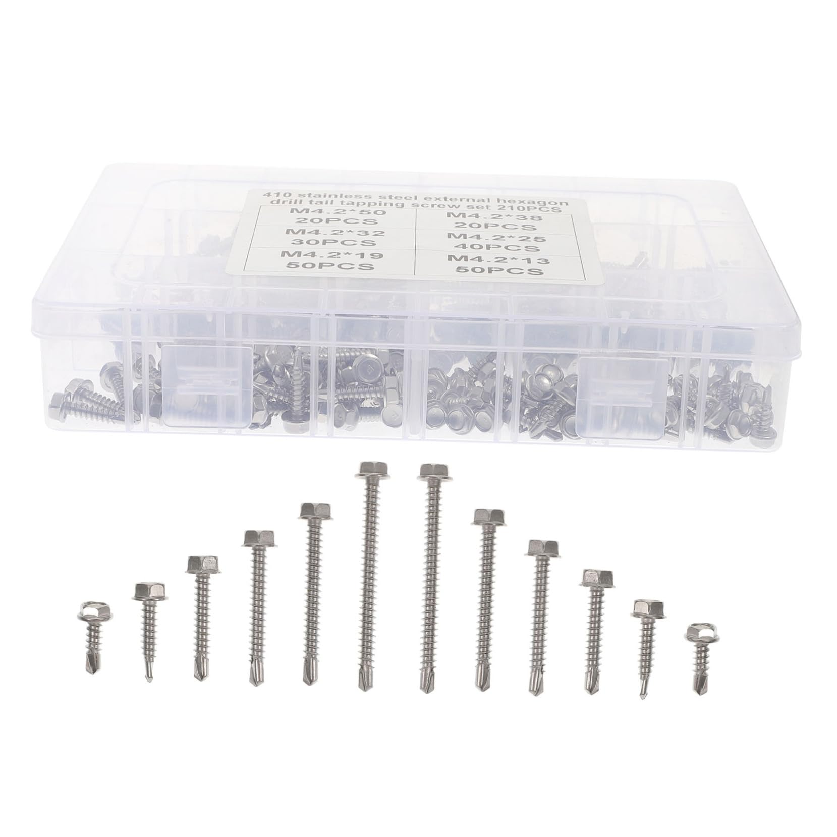 Surtido de Tornillos Autorroscantes M4.2 Acero Inoxidable 410