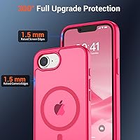 Vista 402 de SUPFINE - Funda magnética para iPhone 13 Pro Max (compatible con MagSafe), (protección contra caídas de grado militar de 10 pies), delgada, Negro