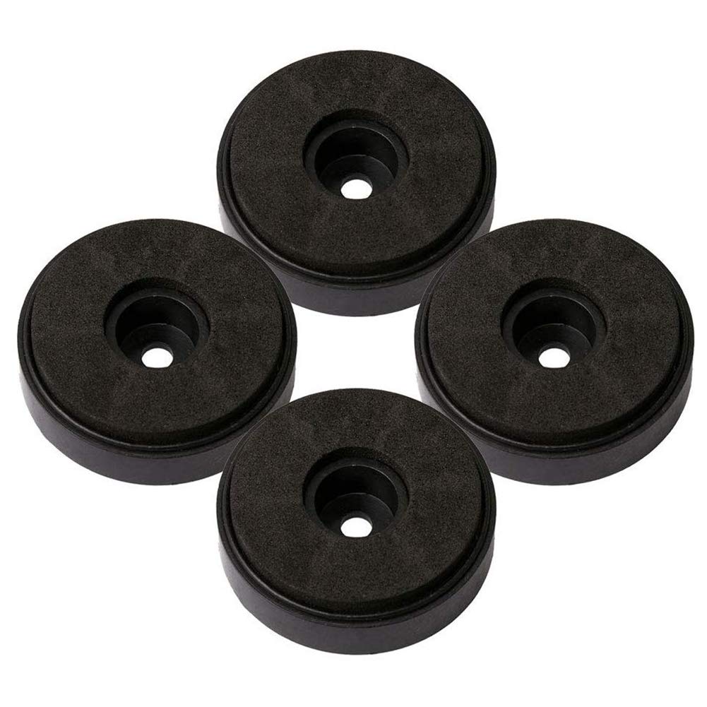 Piedini di Isolamento per Giradischi in Alluminio 40x10mm Supporto Piede Coni Base Audio Amplificatore (Nero)