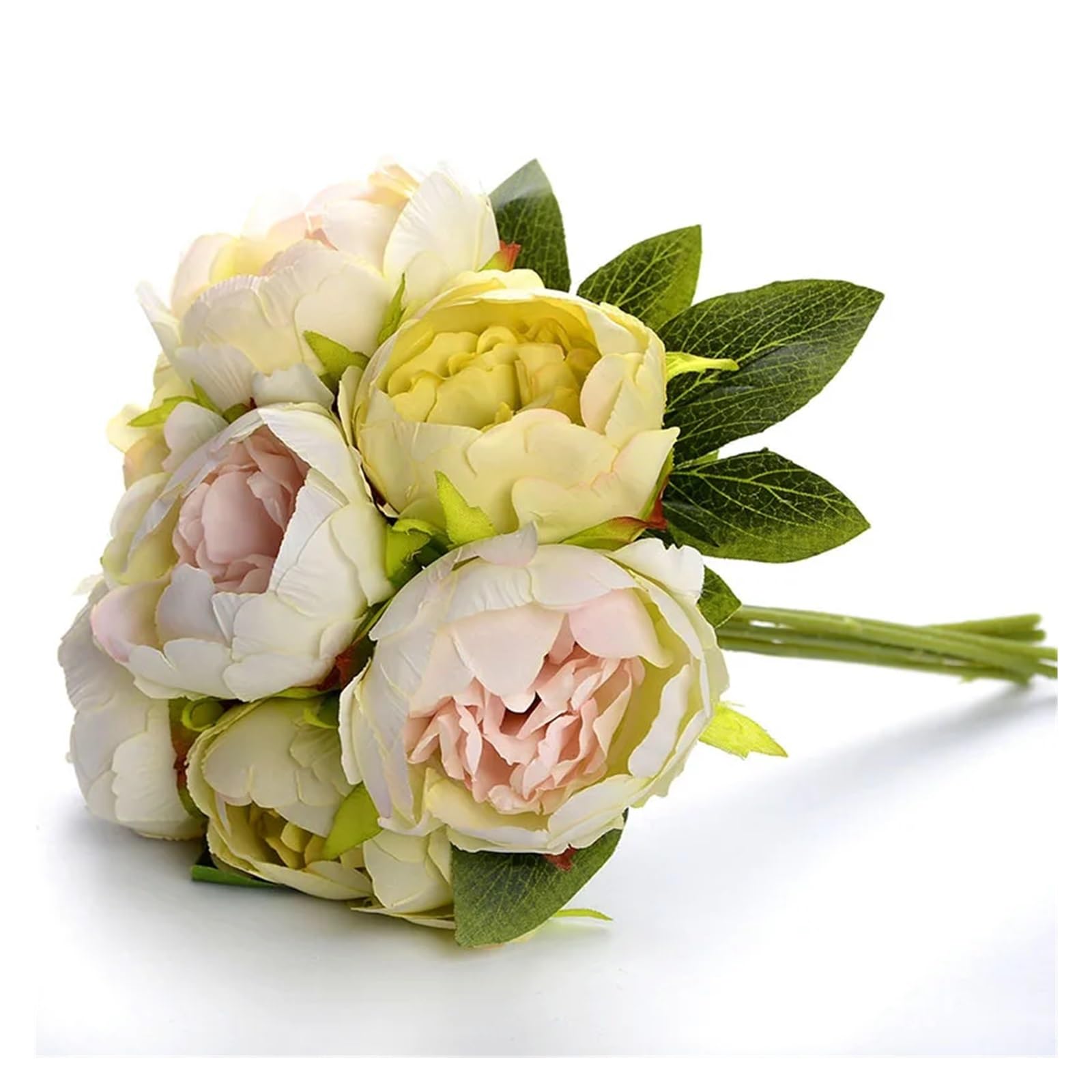 HJRegaFimu Artificial Flowers Wedding Bouquet Silk Simulation Flower Pink Rose Peony Bridal White Purple Bridesmaid Supplies Decoration Bouquets Green