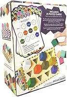 Vista 8 de Project Genius: Chroma Cube, un rompecabezas de lógica colorido, 12 bloques de madera coloridos, 25 tarjetas de Brainteaser, rompecabezas, gran