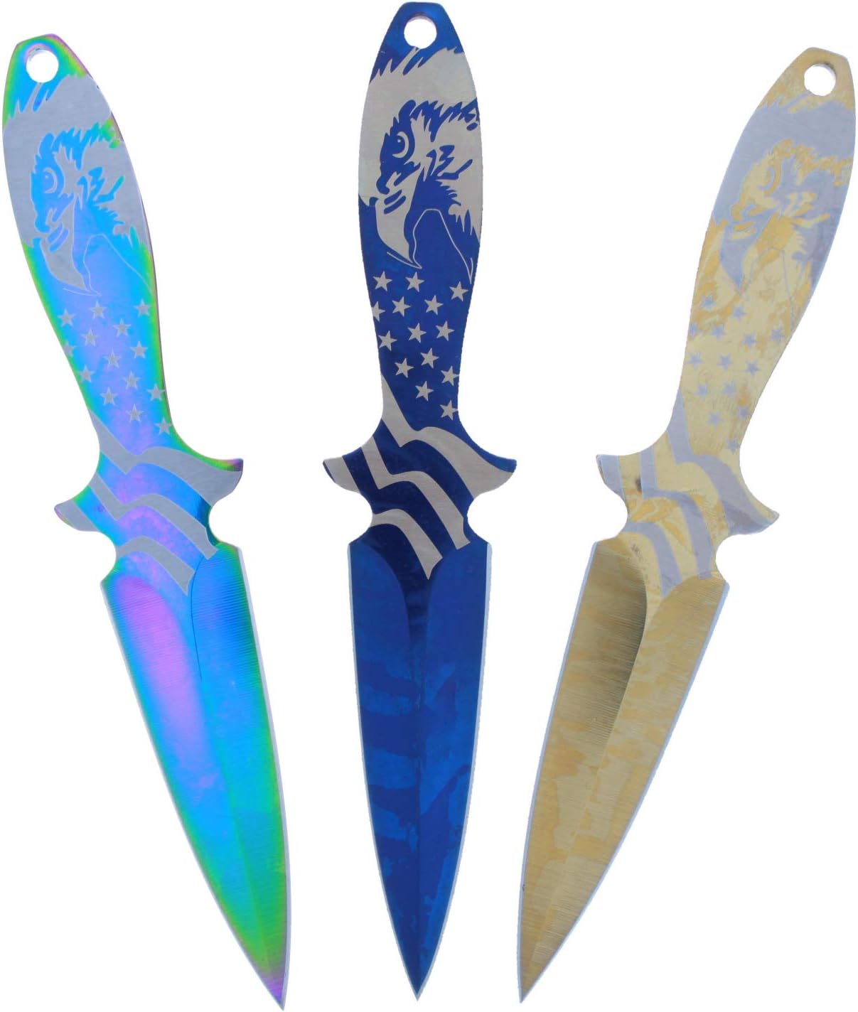 ASR Outdoor Bald Eagle Throwing Knives 3 Piece Set
