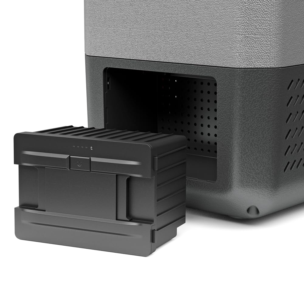 Yolco ET8 Carbon lodówka podróżna mini przenośna elektryczna lodówka z kompresorem 12/24 V DC do samochodu, ciężarówki, łodzi i gniazdka z przyłączem USB, -20°C, szara