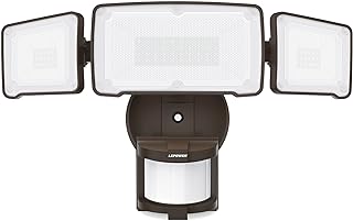 LEPOWER LED Security Light Motion Sensor Light Outdoor, 38W 4200LM Motion Security Light, 5500K, IP65 Waterproof, 3 Head Motion Detected Flood Light for Garage, Yard, Porch (Not Solar Powered)