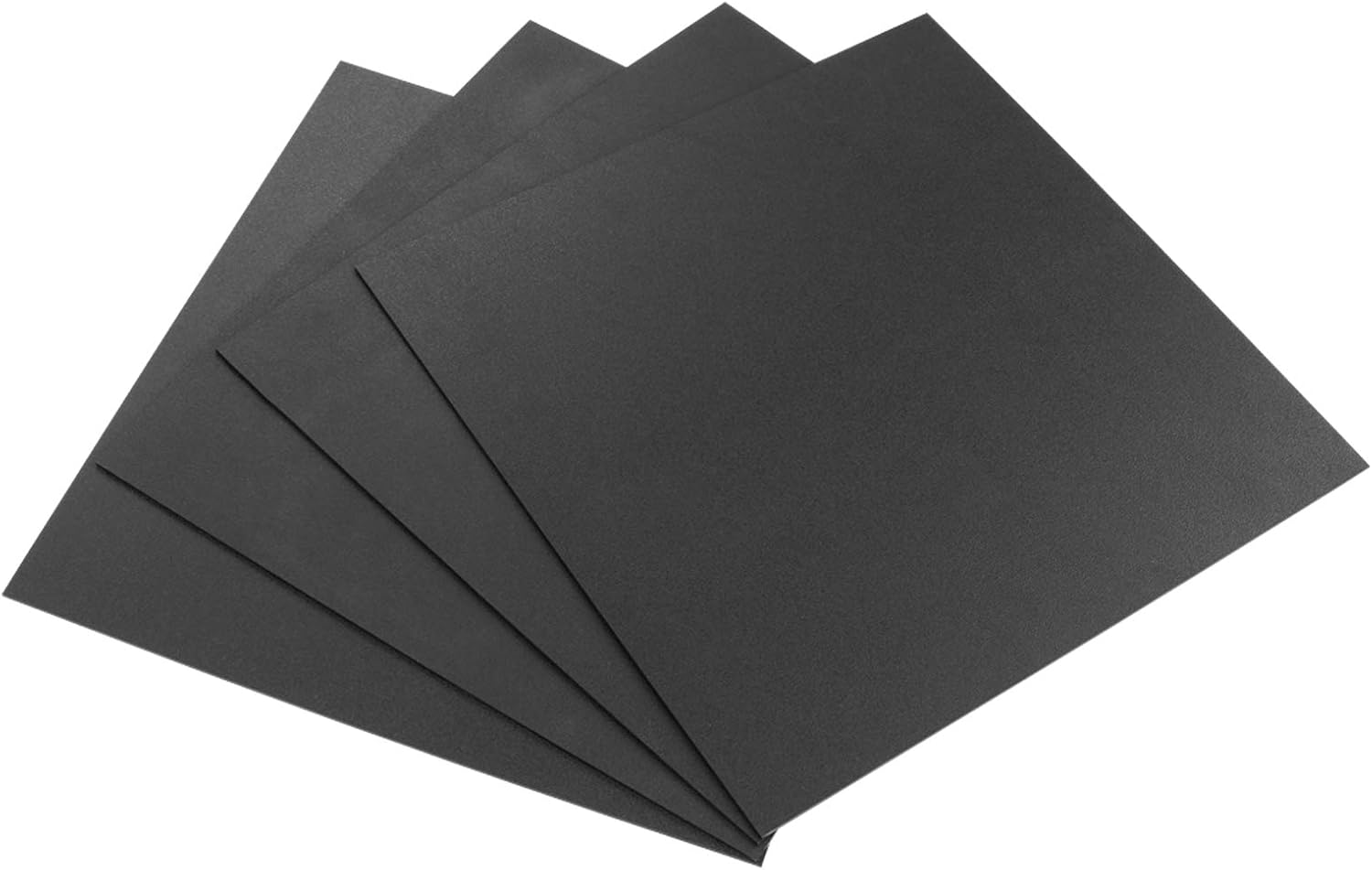 FYBREX Set of 4 Black Square ABS Sheets 12"x12" with .08