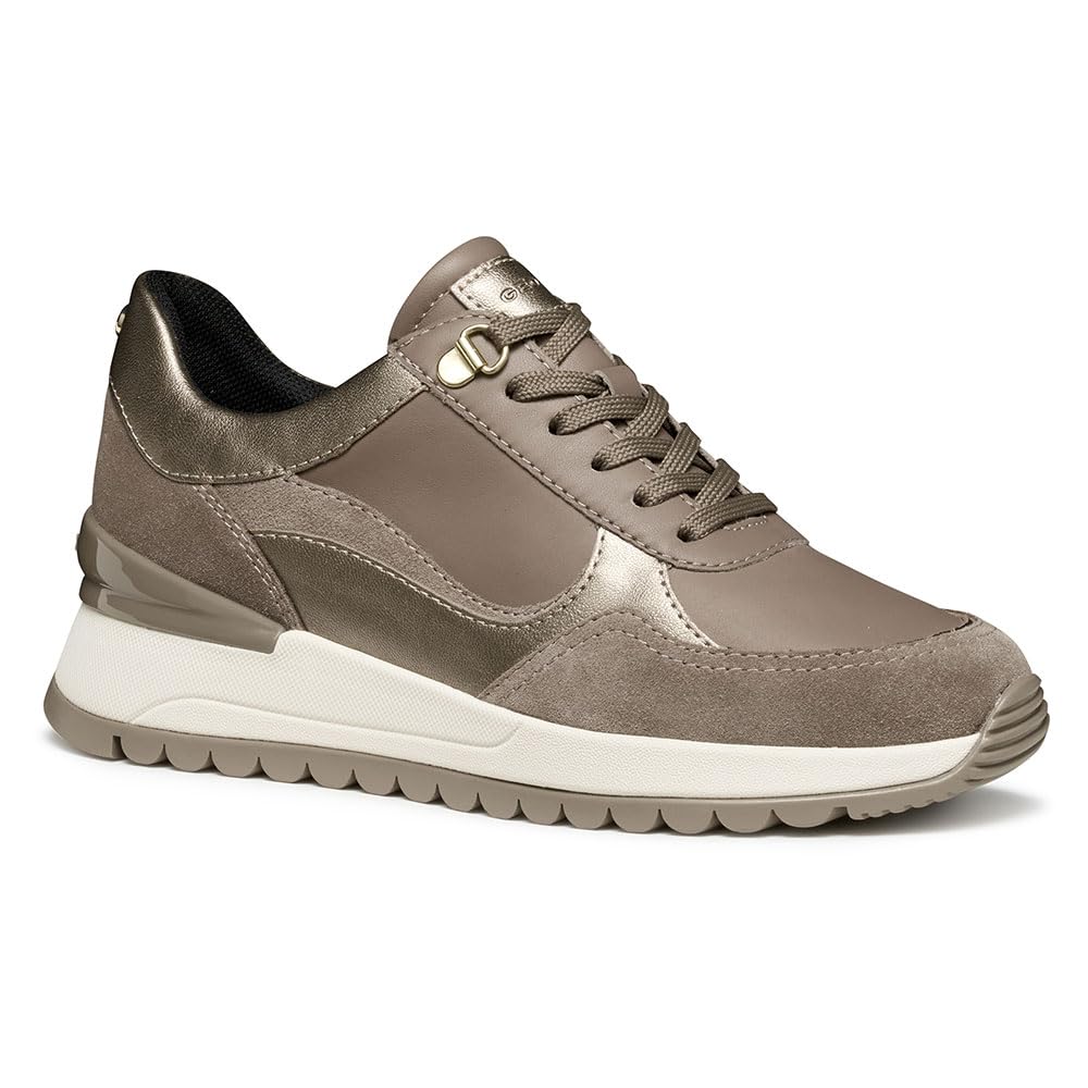 Geox Women's D Desya Trainers, Beige, 4 UK