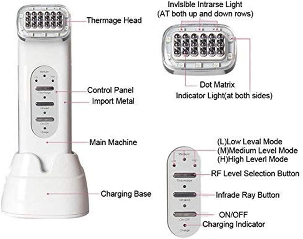 Microcurrent Face Lift Machine, Portable Handheld Electric Ion Facial Massager,Rechargeable Anti Aging Skin Tightening Device : Beauty & Personal Care