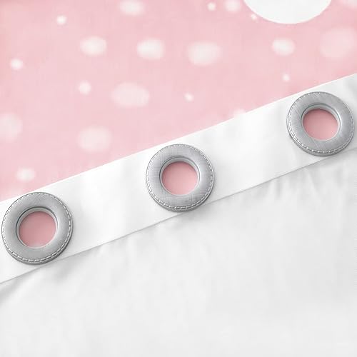Miniatura 6 de Feelyou Cortinas opacas para oscurecer las pestañas para dormitorio, sala de estar, estampado de purpurina rosa (sin brillantina), cortinas opacas