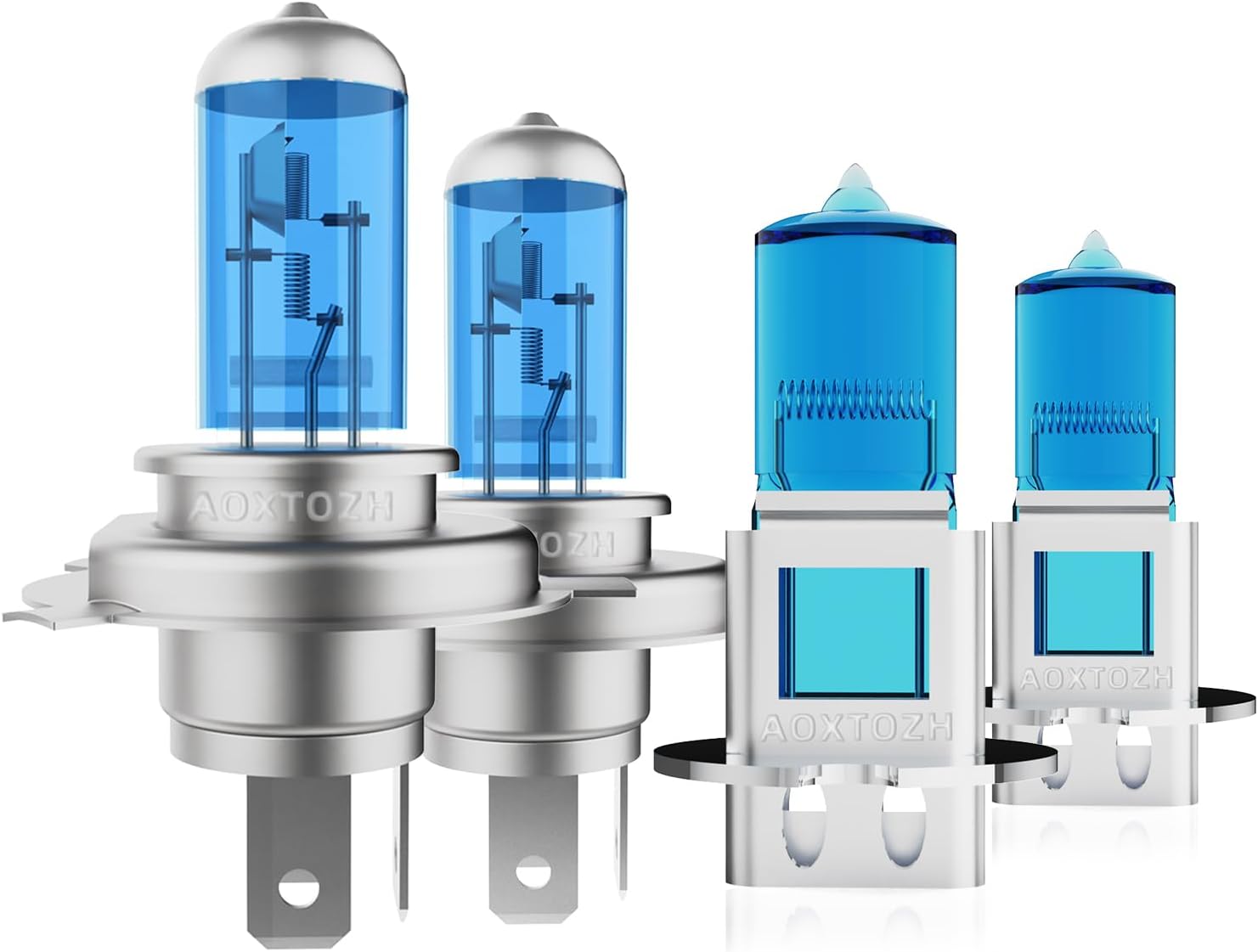 Headlight Bulbs Fit for 1999-2002 Toyota 4Runner,9003 High Low Beam H3 Fog Lights Bulbs Combo,Halogen Headlights,300% Brightness,Plug and Play,6000K White,4 Pcs