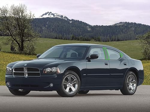 Miniatura 2 de Rvinyl Moldura de ventana de poste de pilar compatible con Dodge Charger 2006-2010 - Mate (negro)