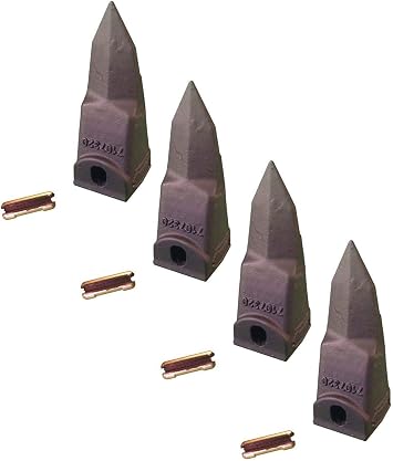 4- Bobcat Stye Mini Excavator/Skid Bucket Teeth w/Pins - 7107320, 6737325TL