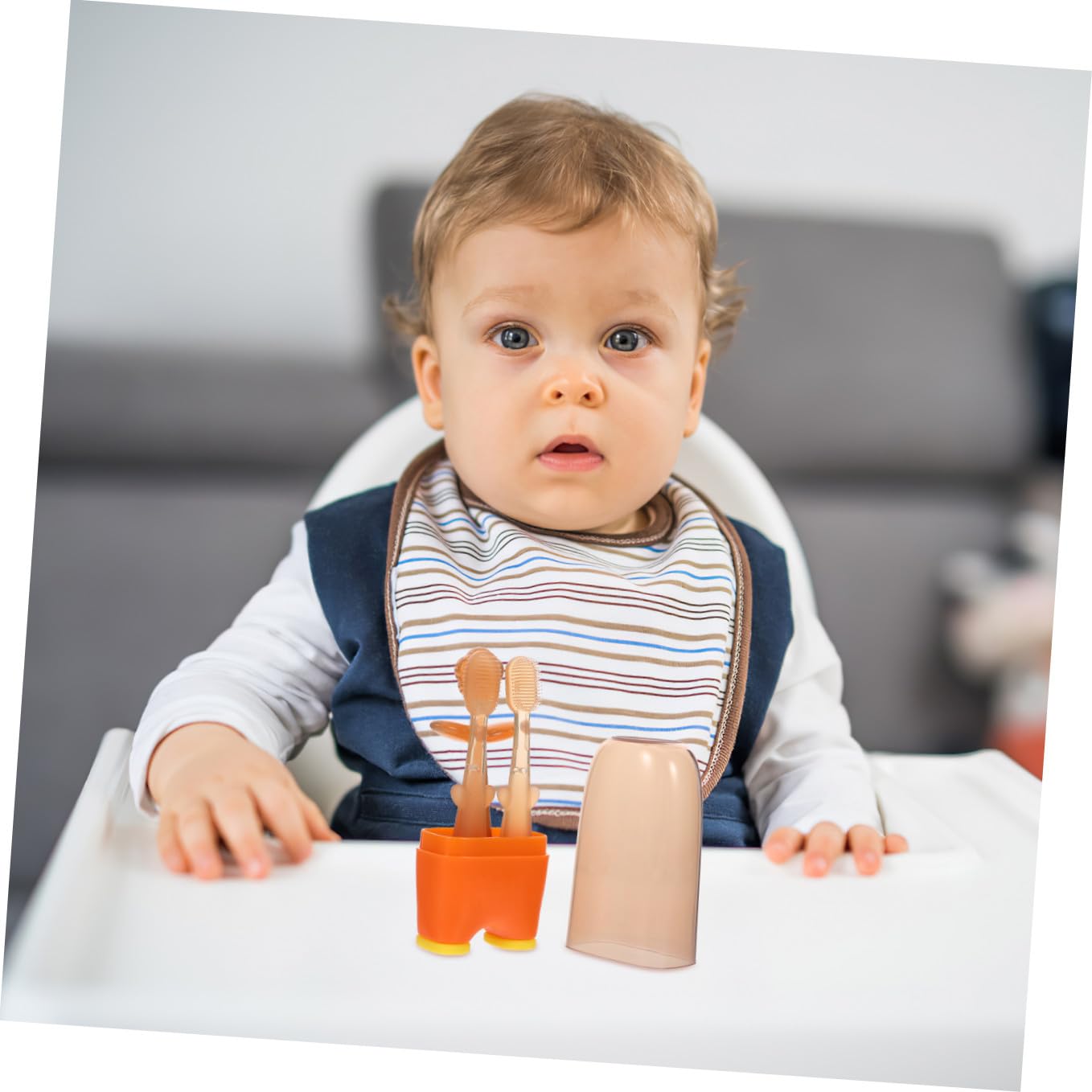 minkissy 5 Set spazzolino da denti per bambini gomma da orale Spazzolino per denti del Spazzolino per pulitore orale per bambini pulisci-lingua