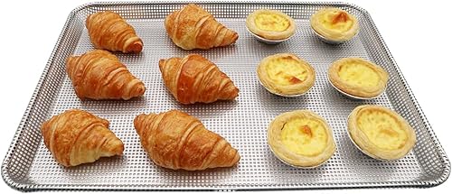 Miniatura 3 de Bandeja de aluminio para hornear (13x18 pulgadas perforada entera)