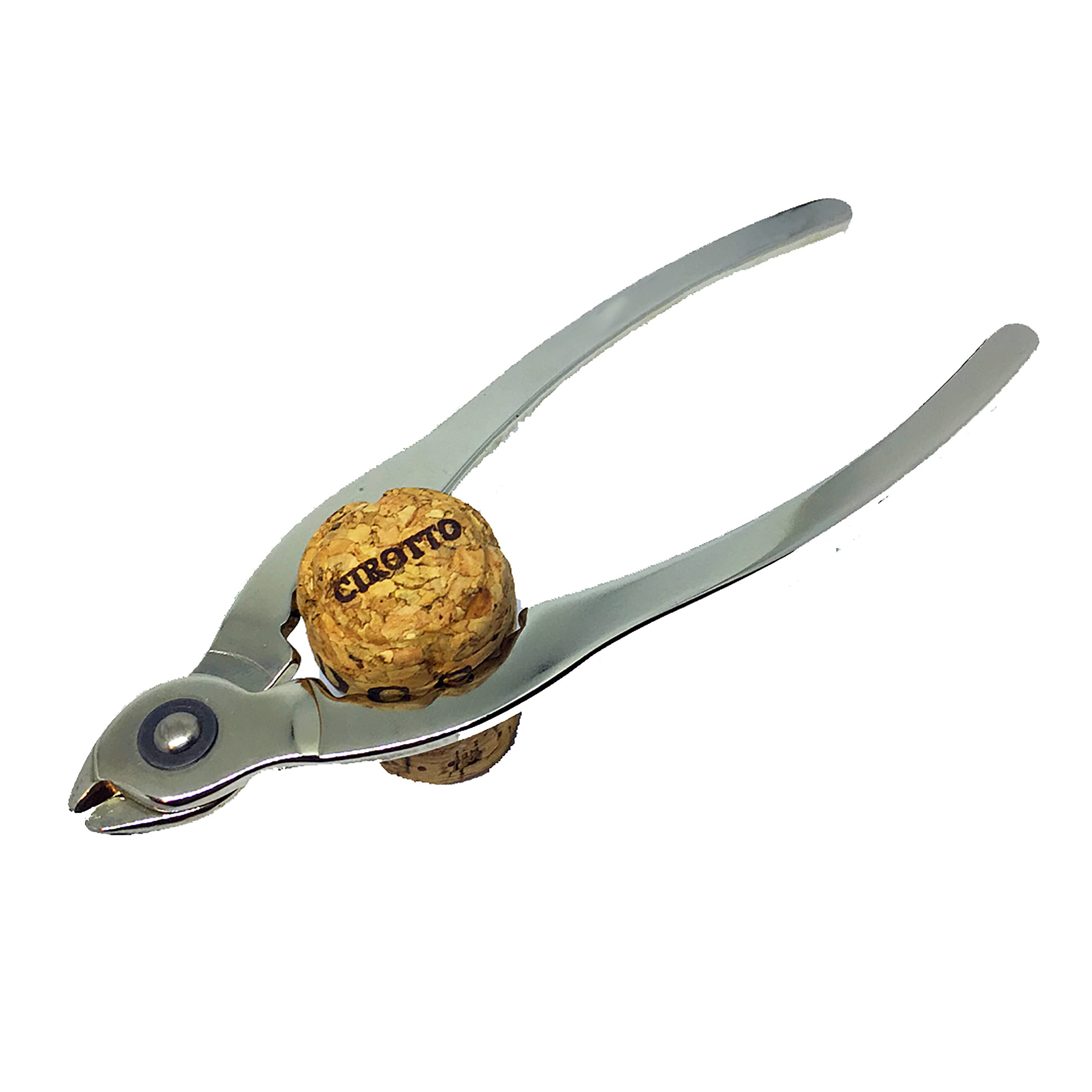 Prosecco Cork Remover Also for Sparkling Wine Champagne Cava Fizz Pliers Opener Stainless Steel