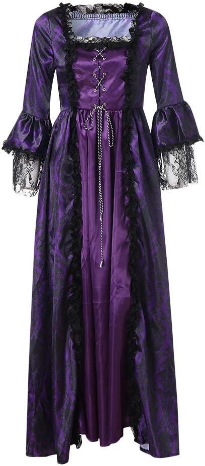 Mzkdieey Women's Victorian Rococo Dress Marie Antoinette Ball Gown Gothic Victorian Dress Costume Masquerade Theme Dresses