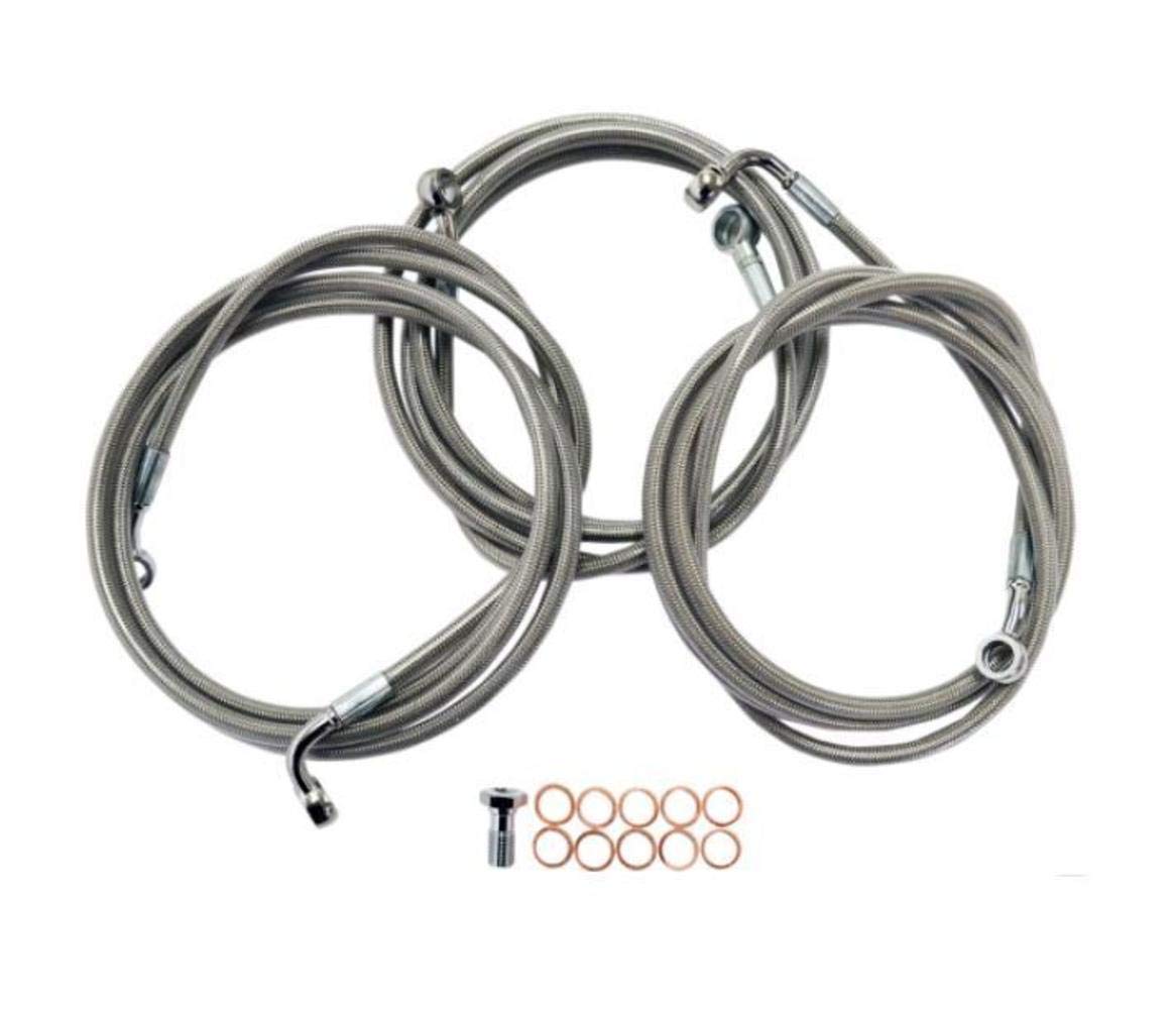 LA CHOPPERS LA-8011B-08 Complete Handle Bar Cable/Brake Line Kit/Component Brakeline
