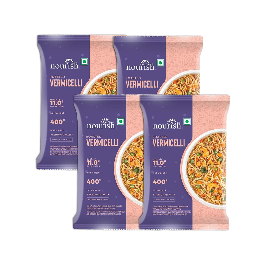 Nourish Roasted Vermicelli Noodles, 400g, Pack of 4 (Vegetarian, Non-Dairy)-image-9